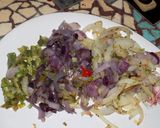 Foto del paso 10 de la receta: Churrasquitos a las 3 cebollas y a los 3 ajíes (en disco de arado o bifera)