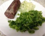 Foto del paso 2 de la receta: Tortillon de morcilla de Burgos con pimiento verde