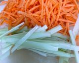 A picture of step 1 of Carrot and celery remoulade.