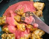 A picture of step 5 of Mughal chicken curry.
