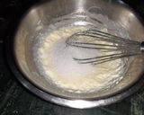 A picture of step 1 of Malai white choco crepe cake.