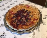 Une image de l'étape 15 de Tarte pêches de vigne et rhubarbe (pâte brisée à la pêche).
