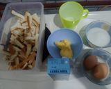 Foto langkah ke 1 dari resep Puding Roti Bakar Simpel.
