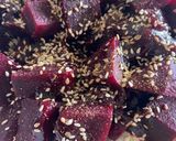 A picture of step 6 of Beetroot and dukkah salad.