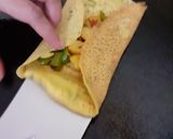 A picture of step 3 of Schezwan Besan Chilla Envelopes.