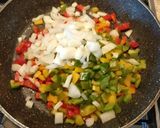 Foto del paso 5 de la receta Burritos con pimientos y huevo 🌯🌯
