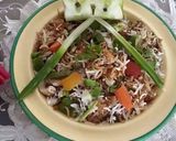 A picture of step 5 of Veg fried rice.