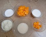 A picture of step 1 of Creamy Mango Lassi 🥭😋❤️.