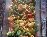 Rakott krumpli édesburgonyával és zöldségekkel (Vegetáriánus recept) recept fázis 2 fotója