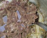 A picture of step 2 of Cous cous with liver sauce.