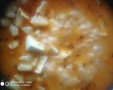 A picture of step 3 of Samak pulao with aloo-paneer sabzi.
