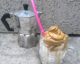 A picture of step 3 of Dalgona Coffee.
