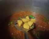 A picture of step 2 of Achari aalu pulao.