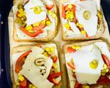 A picture of step 2 of Air Fryer Multigrain Bread Pizza.