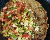 A picture of step 3 of Ragi,oats,moong dal chilla.
