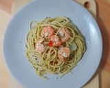 Foto langkah ke 6 dari resep Spagetti Aglio e Olio Topping Udang.