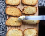 Hình bước làm 1 của món Bruschetta Thịt Nguội, Bơ & Phô Mai Parmesan