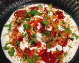 A picture of step 8 of Sweet Potato Tikki Chaat.