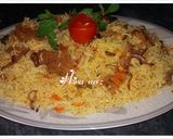A picture of step 6 of Beef chana Biryani.
