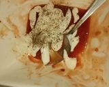 A picture of step 21 of Chicken Malai boti creamy floral pizza in pateela.