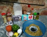 A picture of step 1 of Seekh Kabab Pizza 🍕😍.