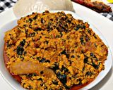 A picture of step 18 of Egusi soup.