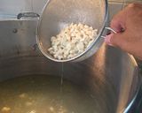 A picture of step 6 of Sonoran Menudo with Hominy and Beef Foot.
