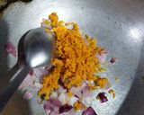 A picture of step 2 of Turmeric paneer.