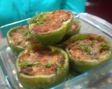 A picture of step 2 of Bharwa Shimla Mirch Sabzi.