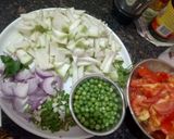 लौकी,मटर की सब्जी (louki matar ki sabji recipe in Hindi) रेसिपी चरण 1 फोटो
