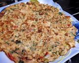 A picture of step 2 of Chicken vegi creamy Omelet.