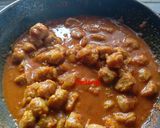 A picture of step 4 of Soya Chunks sabzi.