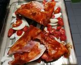 A picture of step 1 of Salmon Fish Head With Whisky Tomato And Onion Sauce.