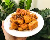 Hình bước làm 4 của món Đậu hủ chiên sốt sả ớt