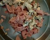 Foto del paso 2 de la receta Calabaza rellena con queso azul, jamón y nata