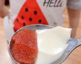 Hình bước làm 3 của món Panna cotta dưa hấu
