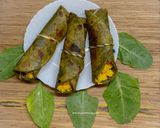 A picture of step 6 of Palak Paneer Roll.