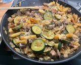 Une image de l'étape 18 de Riz à l'agneau, courgettes et panais.