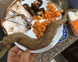 A picture of step 1 of Banh Canh with Pork Hock, Pork Tail Bones, and Pork Skin.