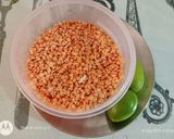 A picture of step 1 of Masoor dal tangy.