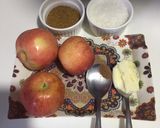 A picture of step 1 of Apple halwa.