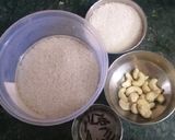 A picture of step 1 of Mithe chawal and Moger.