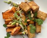 A picture of step 7 of Crispy Tofu with Sweet Potatoes.