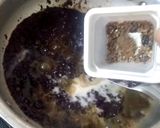 A picture of step 4 of Black rice pudding/ Chak Hao pudding.