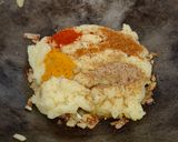 A picture of step 3 of Masala Aloo Bread Toast In10 Minutes/ Open Bread Toast With Spicy Mash Potato for Monsoon.