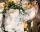 A picture of step 2 of Methi-makai pancakes.