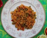A picture of step 6 of Tomato peas pulao.