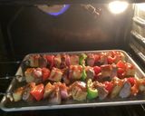 A picture of step 6 of California Farm Kababs with Pineapple and Pork.