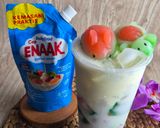 Foto langkah ke 7 dari resep Selendang Mayang khas Betawi Super Creamy Kekinian with cheese foam dan puding karakter.