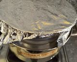 A picture of step 4 of Caramel Bread Pudding (Eggless).